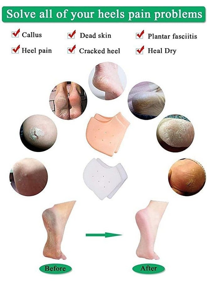 FAGVA Anti Crack Silicone Half Gel Heel And Foot Protector Moisturizing Socks for Foot Care for Men and Women Pain Relief And Heel Cracks 1 Pair (Free Size) - Image 4