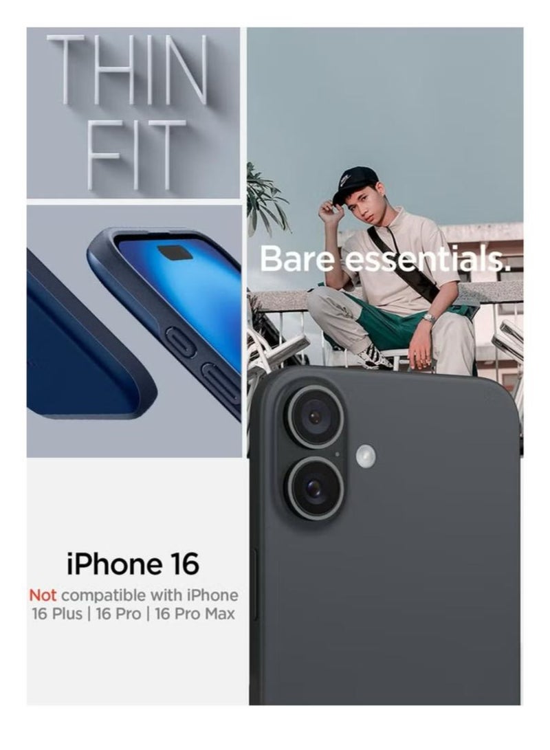 Spigen Thin Fit MagFit for iPhone 16 MagSafe Case Cover (2024) - Navy Blue - Image 2