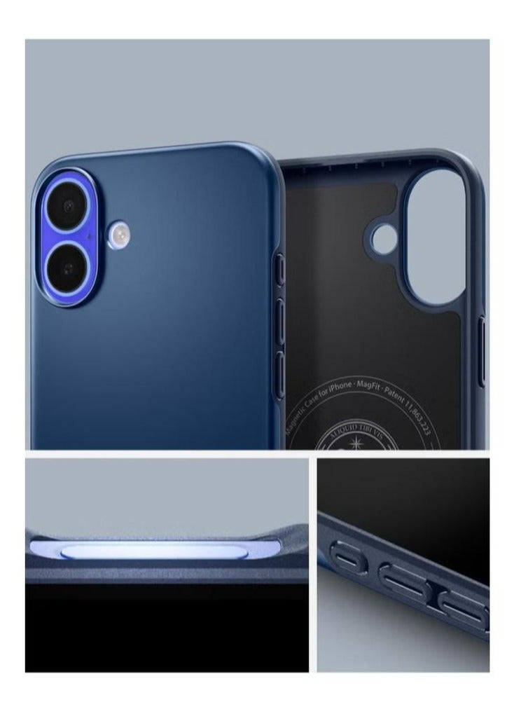 Spigen Thin Fit MagFit for iPhone 16 MagSafe Case Cover (2024) - Navy Blue - Image 3