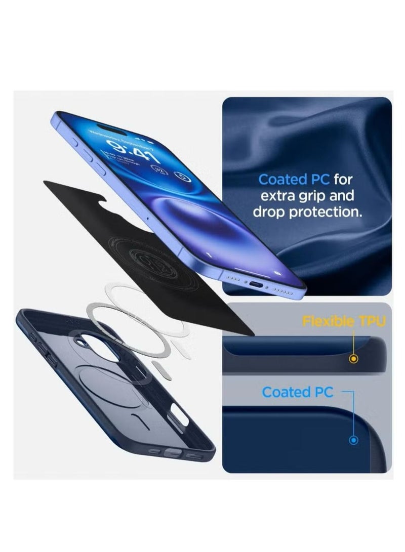 Spigen Thin Fit MagFit for iPhone 16 MagSafe Case Cover (2024) - Navy Blue - Image 4