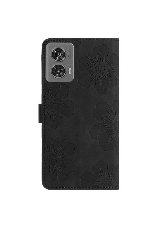 S-TOP Case For Motorola Edge 50 Fusion Flower Embossing Pattern Leather Phone Case - Image 3