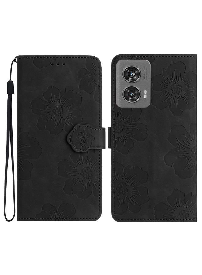 S-TOP Case For Motorola Edge 50 Fusion Flower Embossing Pattern Leather Phone Case - Image 1