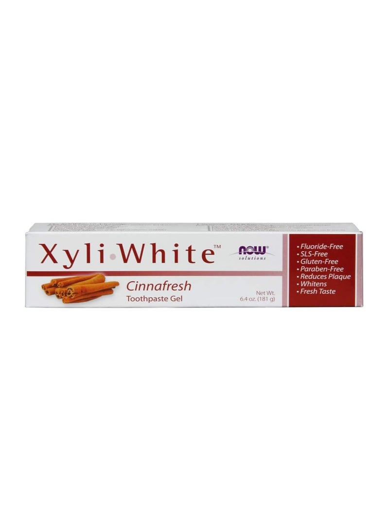 NOW Foods, XyliWhite Toothpaste Gel, Cinnafresh, 6.4 oz (181 g) - Image 1