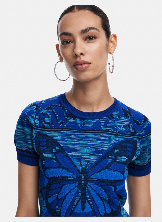 DESIGUAL Butterfly knit T-shirt  - Image 2