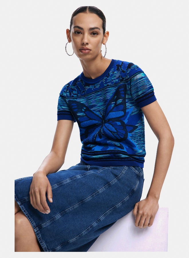 DESIGUAL Butterfly knit T-shirt  - Image 3