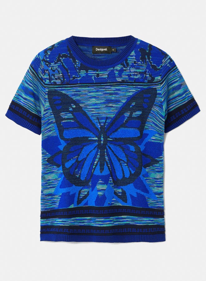 DESIGUAL Butterfly knit T-shirt  - Image 4