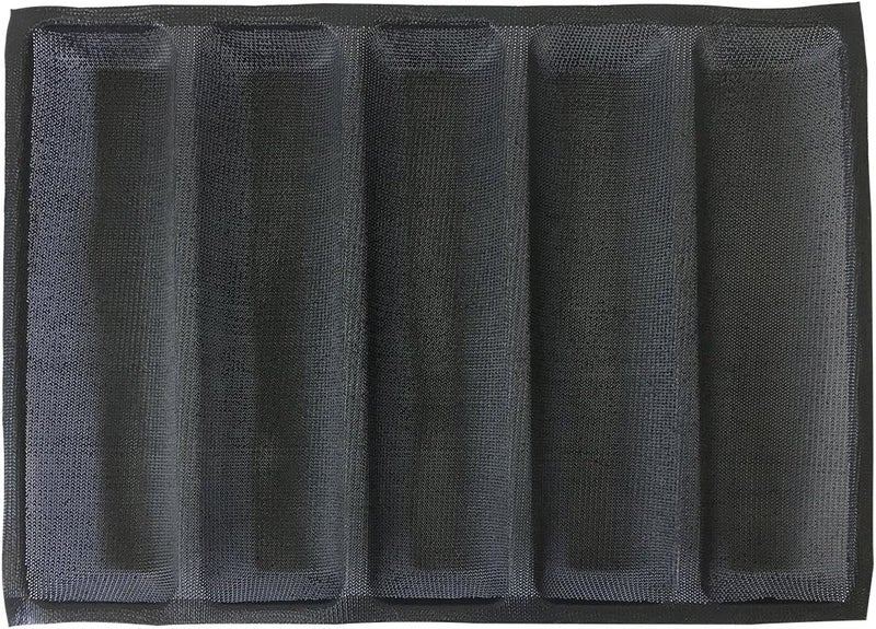 BLUE DROP Hot Dog Molds Silicone Bread Forms Non Stick Bakery Trays For Roll Toasting 5 Loaves 12" Sheets - Image 4