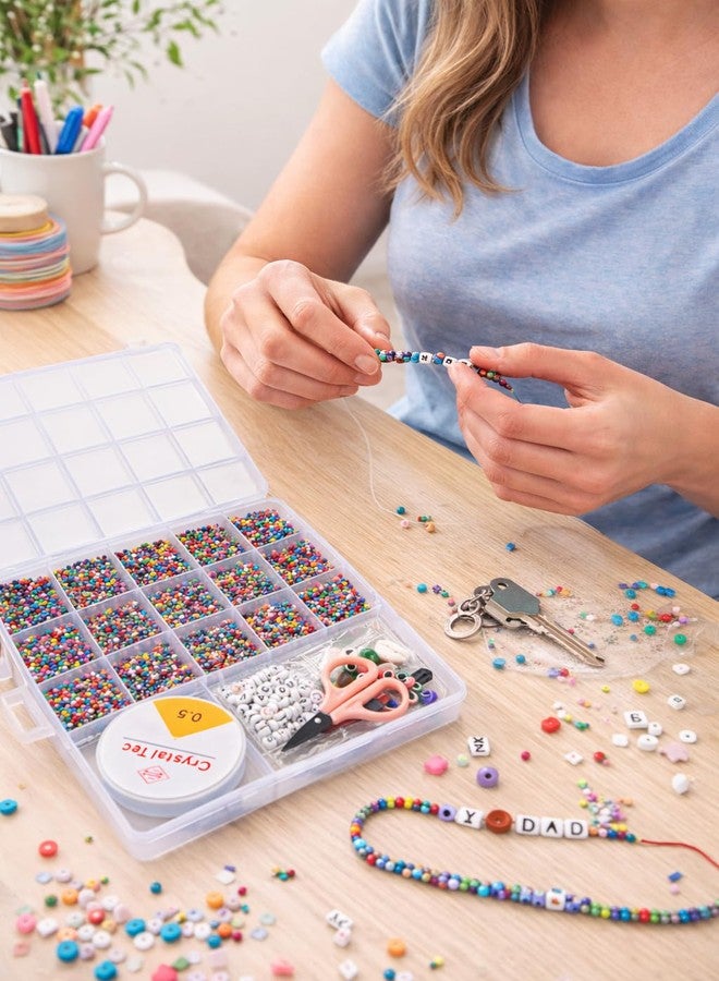 SRN ENTERPRISE All-in-One Colorful Bead Jewelry Making Kit with Alphabet Beads, Elastic Thread, and Tools - Image 5