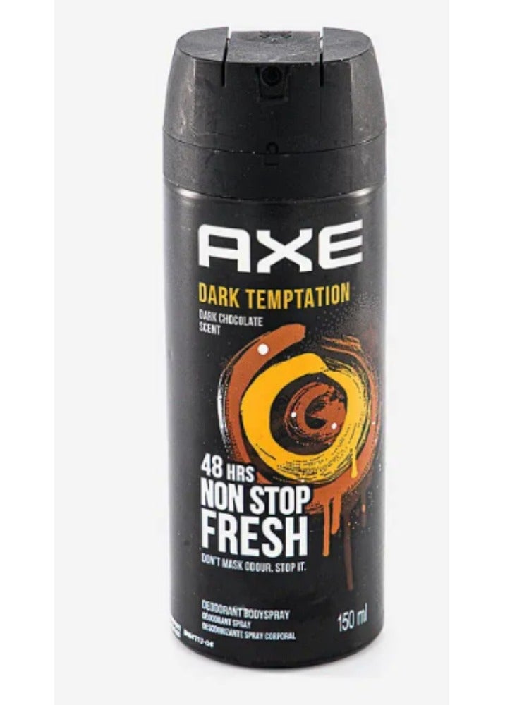 أكس بخاخ مزيل رائحة عرق دارك تيمبشن للجسم من اكس، 150 مل