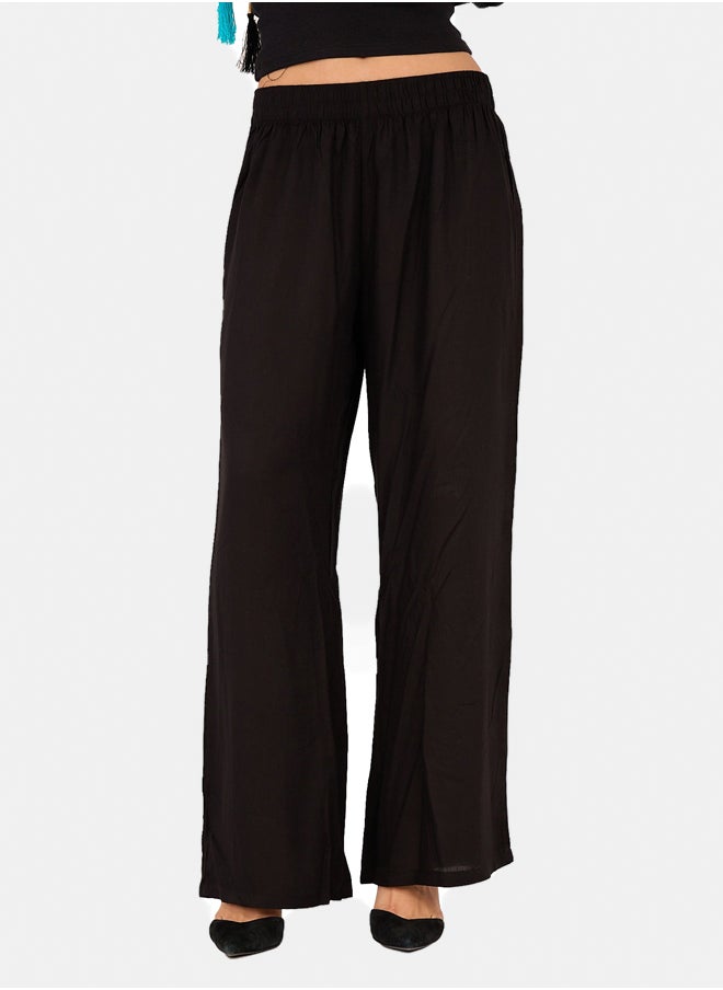 Clue Tencel Wide-Leg Pants  - Image 1