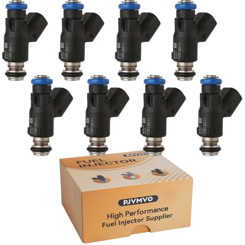 Pjvmvo 12613411GM Flex Fuel InjectorsCompatible withChevy 53L Tahoe Silverado Avalanche 2010 2011 2012 2013 2014Compatible withGMC Yukon Sierra 1500 48 53 60 Flex Engine 4 Holes Set of 8 - Image 1