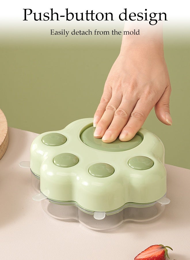 DUNISO 5 Cavities Popsicle Moulds with Storage Box Frozen Dessert Popsicle DIY Ice Cream Stick Tray BPA Free Reusable Mini Ice Pop Maker Easy Press to Release Creative Animal Shape Ice Sorbet Mold for Making Ice Cream - Image 2