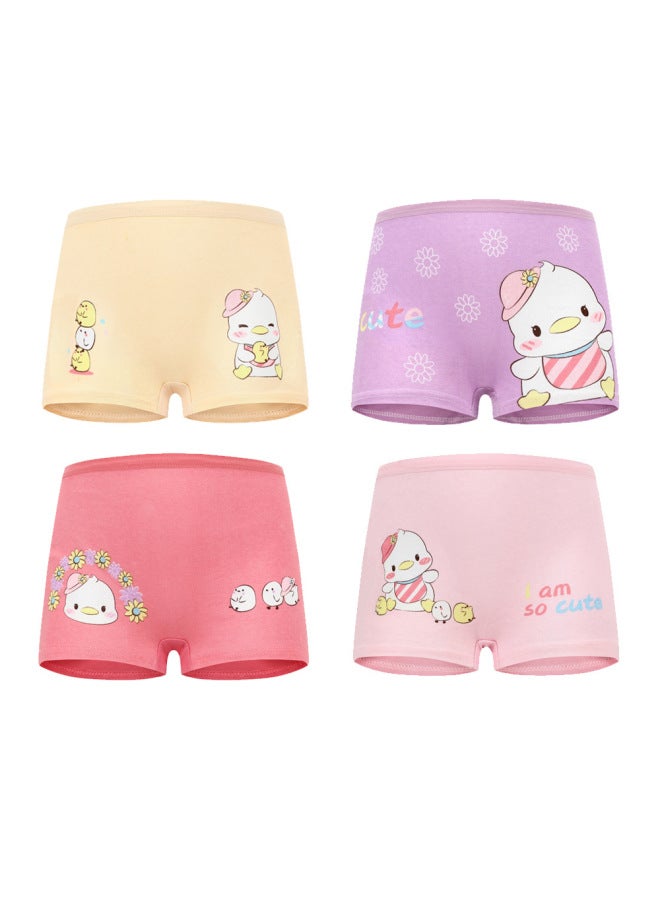 Children's Underwear Girls Cotton Cartoon Boxers Baby Children's Cotton Briefs Four Pack A Generation Of Hair
