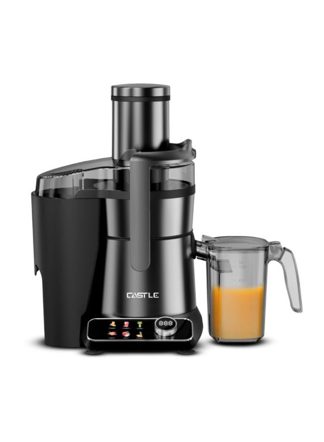CASTELL Electric juicer, 1400 watts, 1 liter capacity, 6 programs, titanium blade, JC1460SL - Silver Black - Image 2