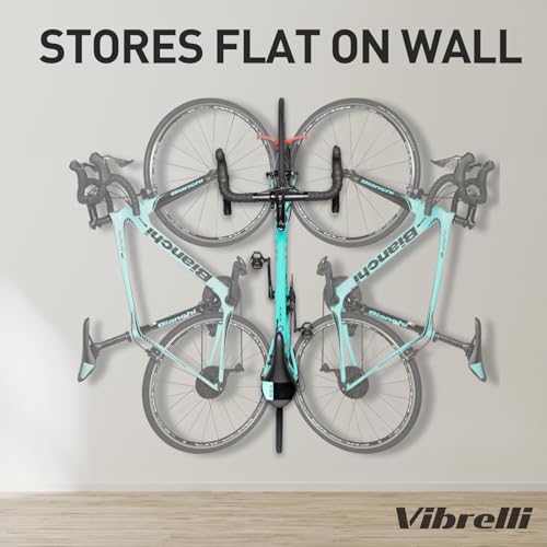 Vibrelli Vertical Swivel Wall Bike Rack - MTB, Road, eBike Bike Hanger and Hooks - Image 5