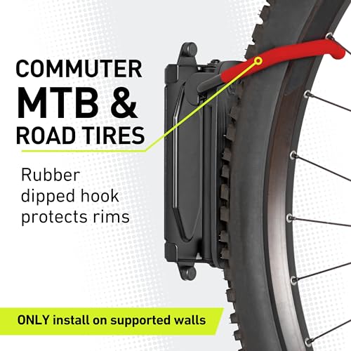 Vibrelli Vertical Swivel Wall Bike Rack - MTB, Road, eBike Bike Hanger and Hooks - Image 4