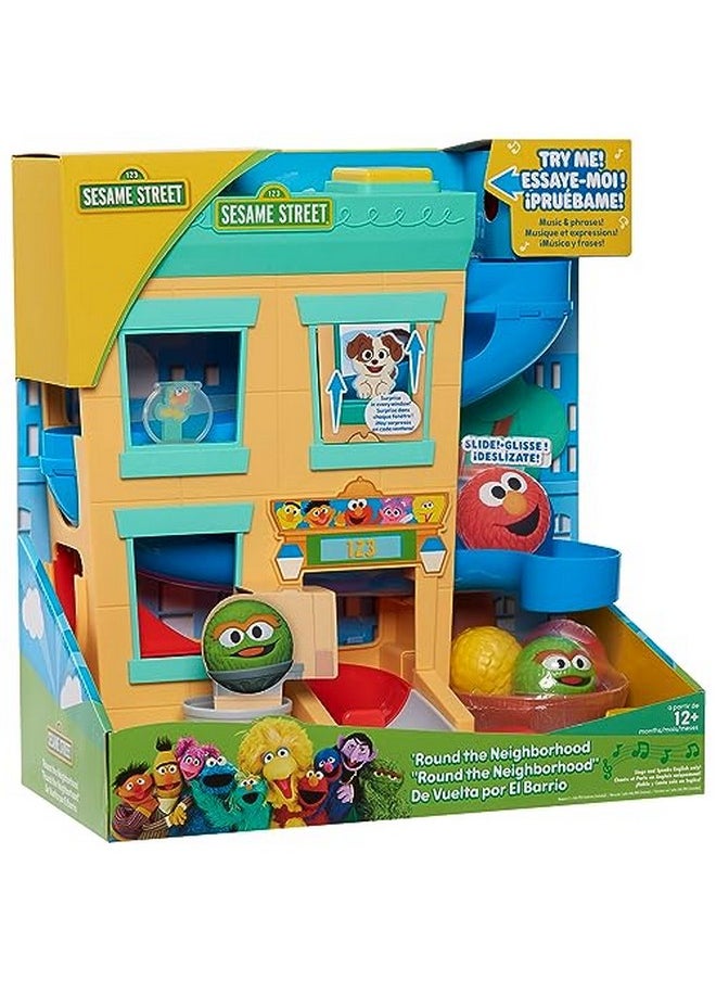 Sesame Street - 'Round The Neighborhood 4Piece Ball Drop Playset And Figures Officially Licensed Kids Toys For Ages 12 Month By Just Play - Image 1