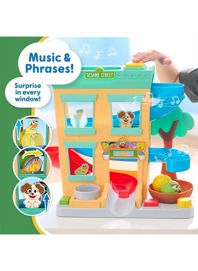 Sesame Street - 'Round The Neighborhood 4Piece Ball Drop Playset And Figures Officially Licensed Kids Toys For Ages 12 Month By Just Play - Image 1