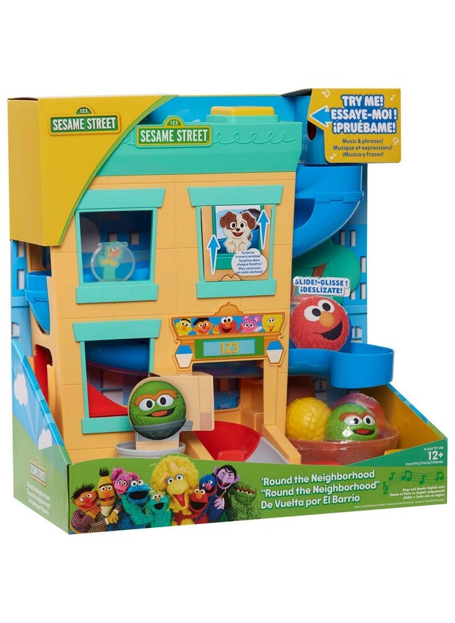 Sesame Street - 'Round The Neighborhood 4Piece Ball Drop Playset And Figures Officially Licensed Kids Toys For Ages 12 Month By Just Play - Image 1