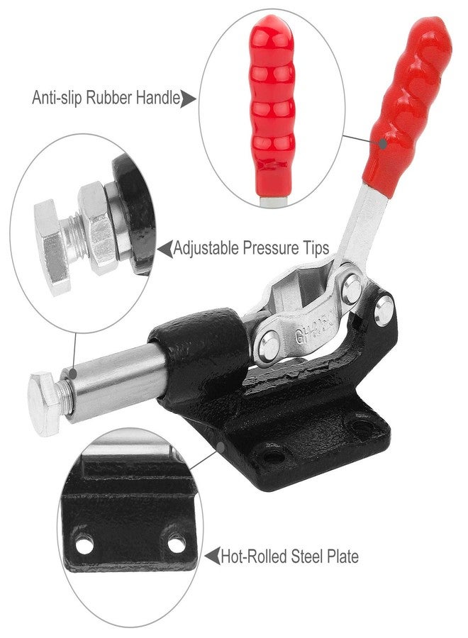 FengWu 4 PCS Push Pull Adjustable Toggle Clamp, Quick Release Hand Tool for Woodworking, 500Lbs Holding Capacity Toggle Latch, GH-305C Stroke Clamp for Welding, 32MM - Image 3