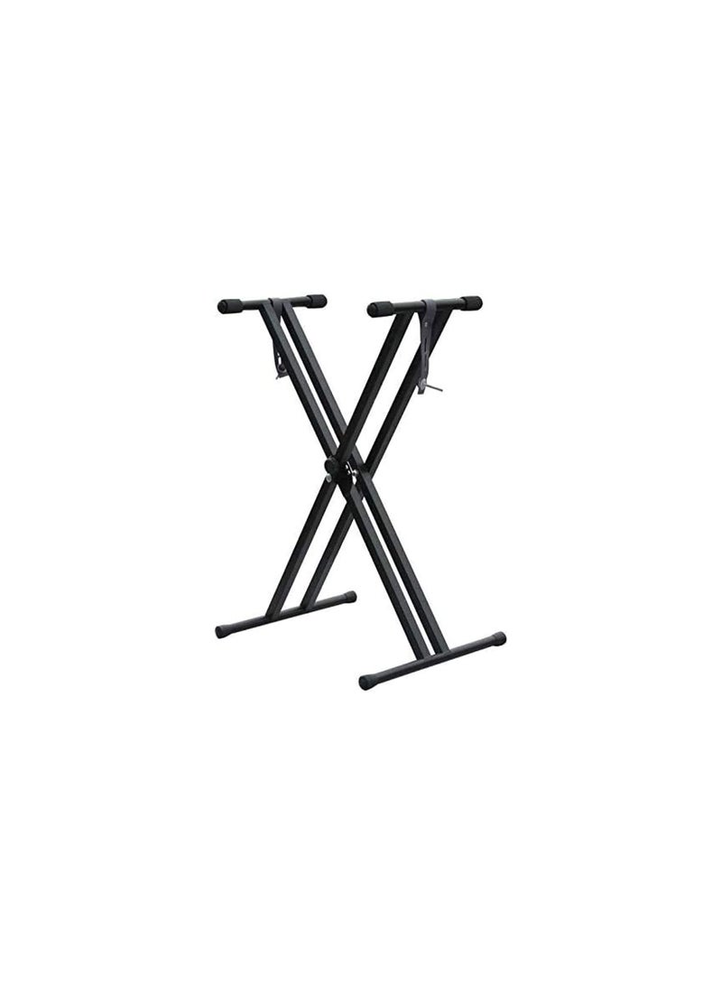 ميغاريا Megarya Combo Offer Adjustable Double X Style Piano Keyboard Stand - Black & Piano Bench , Sustain Pedel and Headphone - Image 2