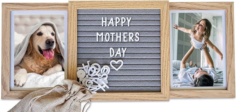 Oak letters Oak letters Personalized Mothers Day Picture Frame for Mom or Grandma with Custom Letter Board  Customizable TwoPhoto Frame for Mama Nana or Grammy  Great Gift for Mom from Kids or Grandkids 