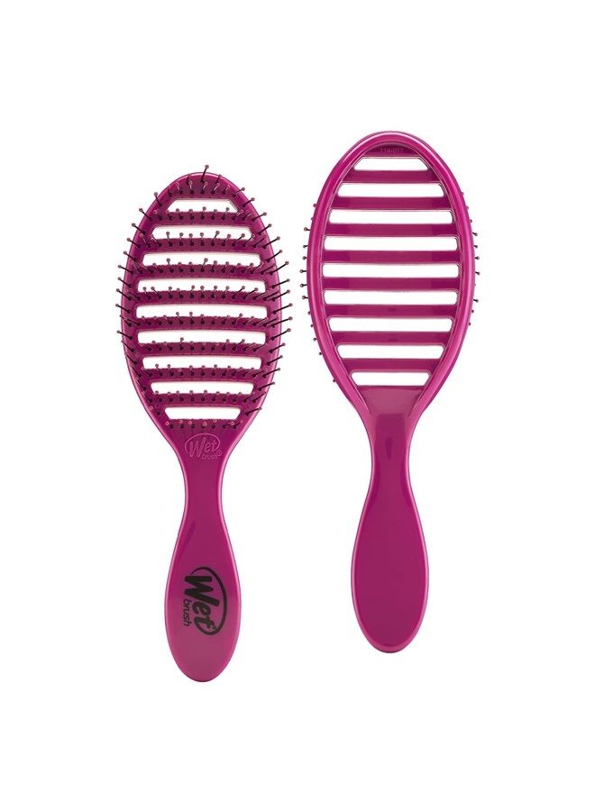 Wet Brush Speed Dry Hair Brush - Free Spirit, Sangria - Vented Design and Ultra Soft HeatFlex Bristles Are Blow Dry Safe With Ergonomic Handle Manages Tangle and Uncontrollable Hair - Pain-Free - Image 1
