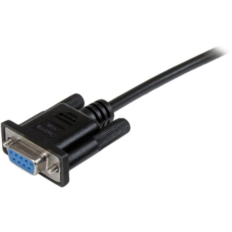 StarTech.com 2m Black DB9 RS232 Serial Null Modem Cable F/F - DB9 Female to Female - 9 pin RS232 Null Modem Cable - 2 meter, Black (SCNM9FF2MBK) - Image 5