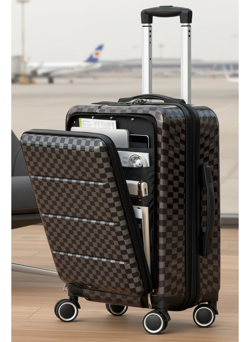 ZAAPPY Multifunctional Front Opening Hard shell ABS Carry-On Luggage, Lightweight, Laptop Compartment - Image 2