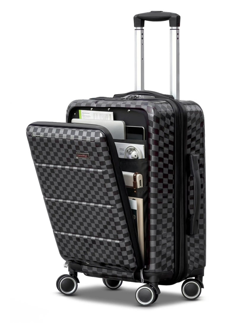 ZAAPPY Multifunctional Front Opening Hard shell ABS Carry-On Luggage, Lightweight, Laptop Compartment - Image 1