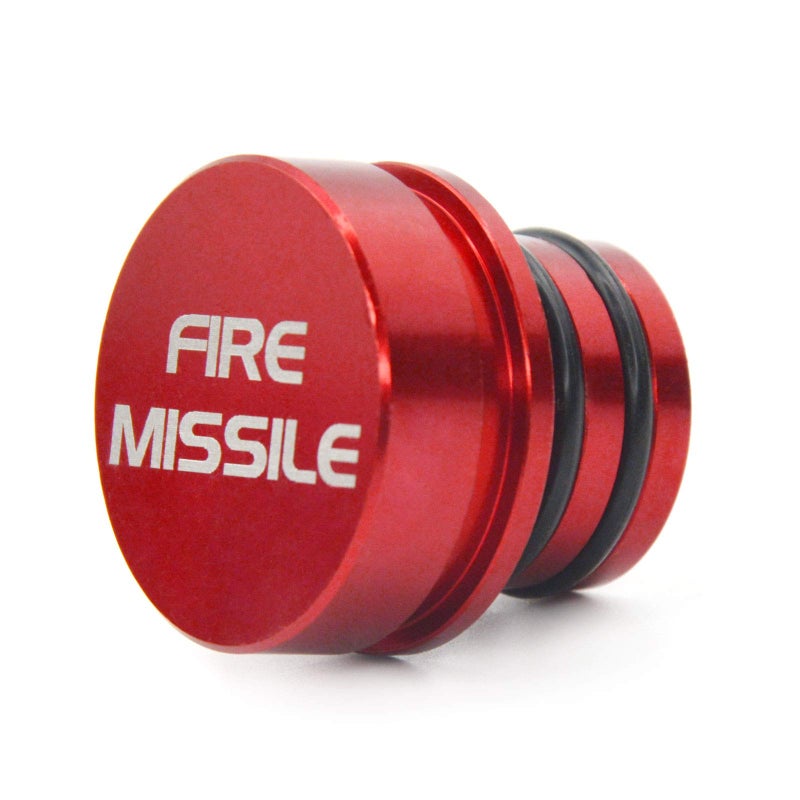 FIRE Missile Billet Aluminum Cigarette Lighter Plug Cover Fits All Vehicles with Standard 12 Volt Power Source