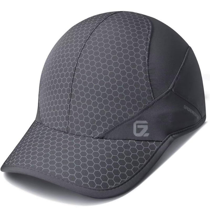 GADIEMKENSD Sport Cap,Soft Brim Lightweight Running Hat Breathable Baseball Cap Quick Dry Sport Caps Cooling Portable Sun Hats for Men and Woman Performance Workouts and Outdoor Activities Dark Grey  - Image 1