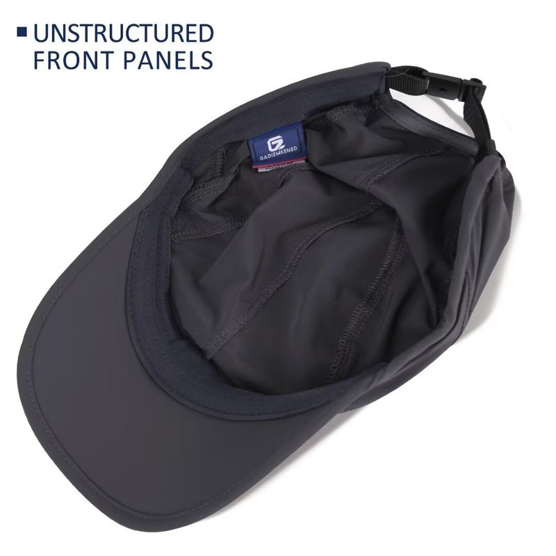 GADIEMKENSD Sport Cap,Soft Brim Lightweight Running Hat Breathable Baseball Cap Quick Dry Sport Caps Cooling Portable Sun Hats for Men and Woman Performance Workouts and Outdoor Activities Dark Grey  - Image 4