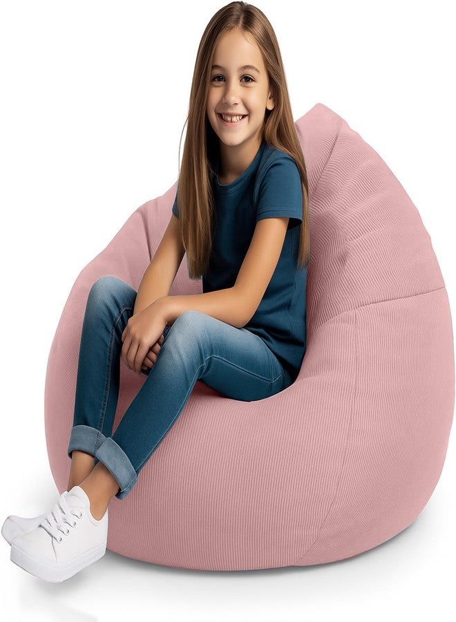 Dafftos Stuffed Animal Bean Bag Storage Chair Cover for Kids Teens Adults (No Filler) Soft Washable Premium Corduroy Organizing Plush Toys Comfortable Organizer Keep Clutter with Premium Zipper Medium - Image 1