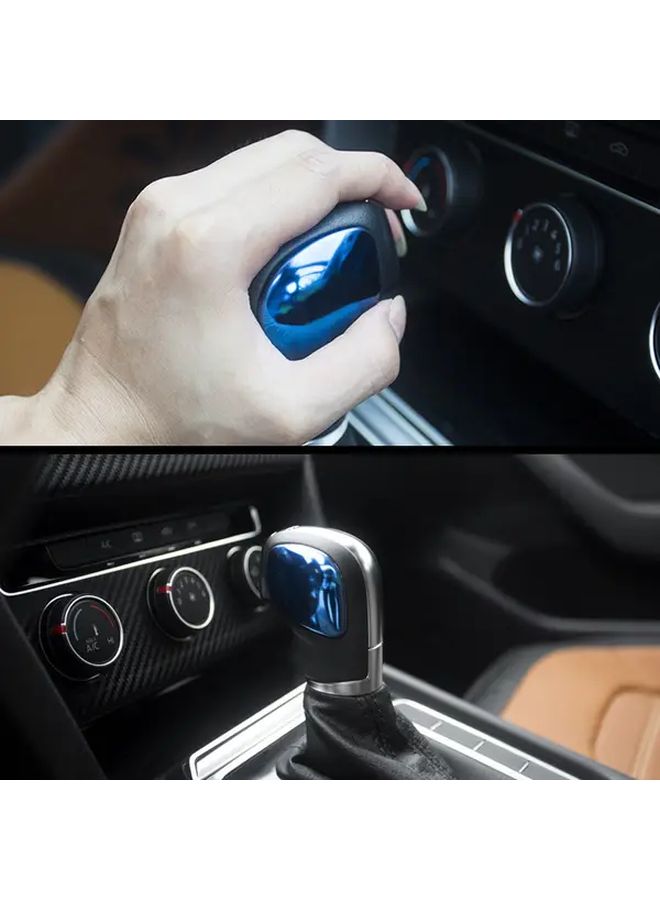 Black Stainless Steel Gear Knob Decorative Stickers 2pcs For Volkswagen - Image 1