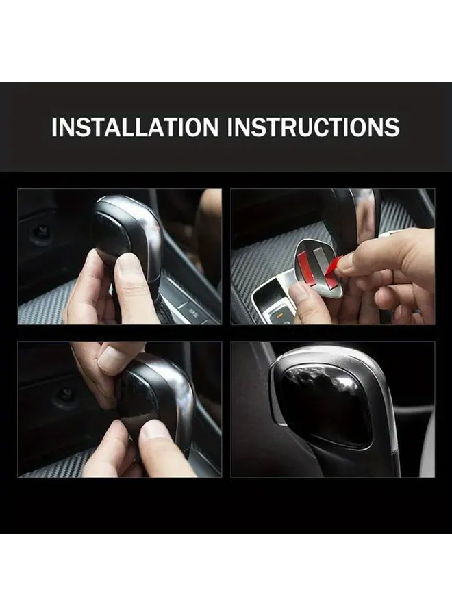 Black Stainless Steel Gear Knob Decorative Stickers 2pcs For Volkswagen - Image 5