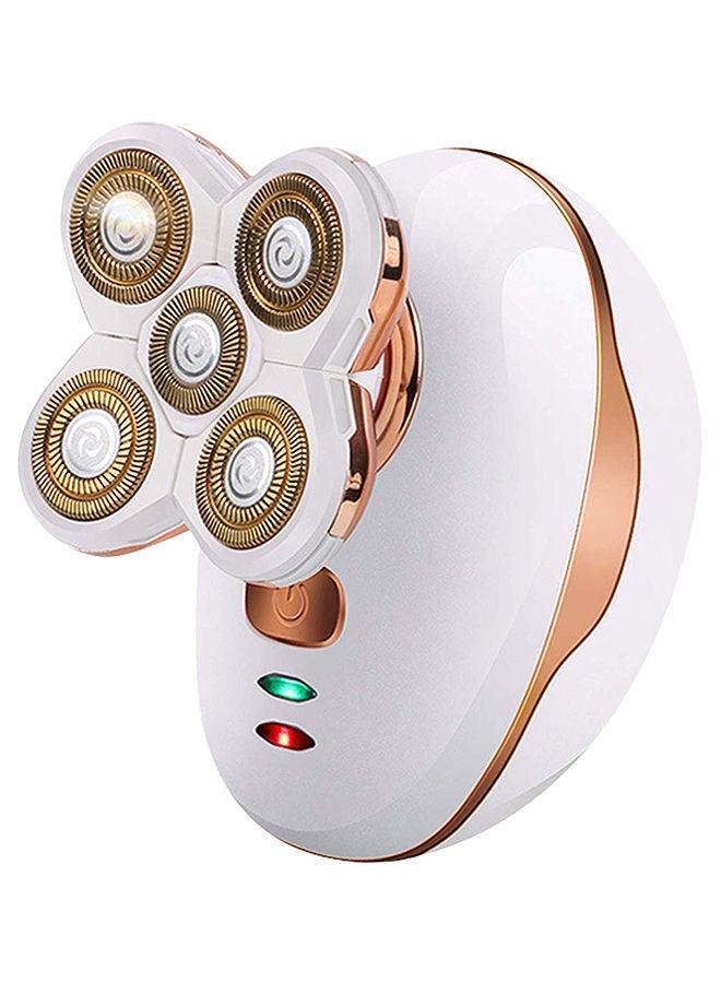 NIBEMINENT 5-Floating Blade Electric Shaver White/Gold - Image 1