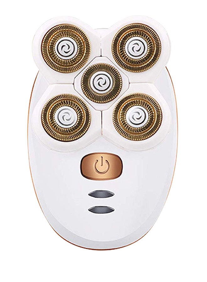 NIBEMINENT 5-Floating Blade Electric Shaver White/Gold - Image 2