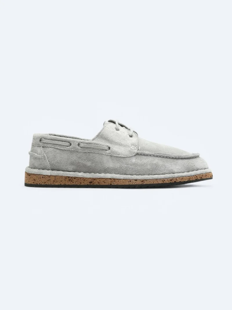 Kip Light Grey Suede Smart Casual Shoes