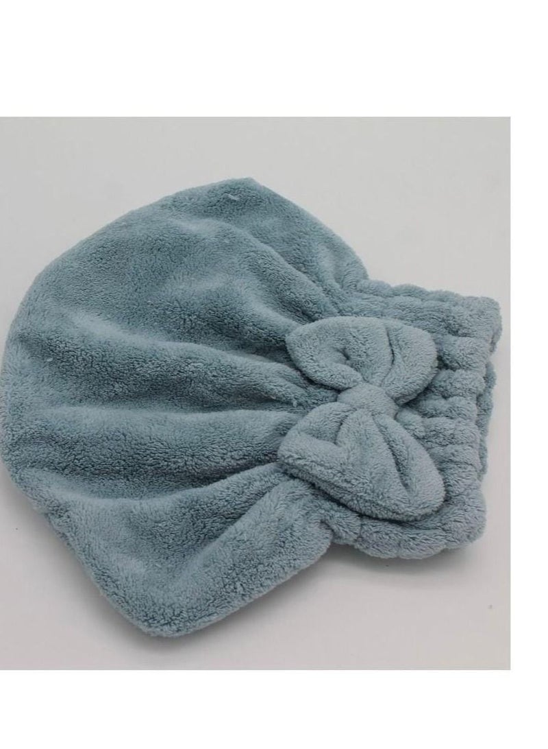 إحساس منشفة استحمام للشعر الجاف بسرعة زرقاء - Image 3
