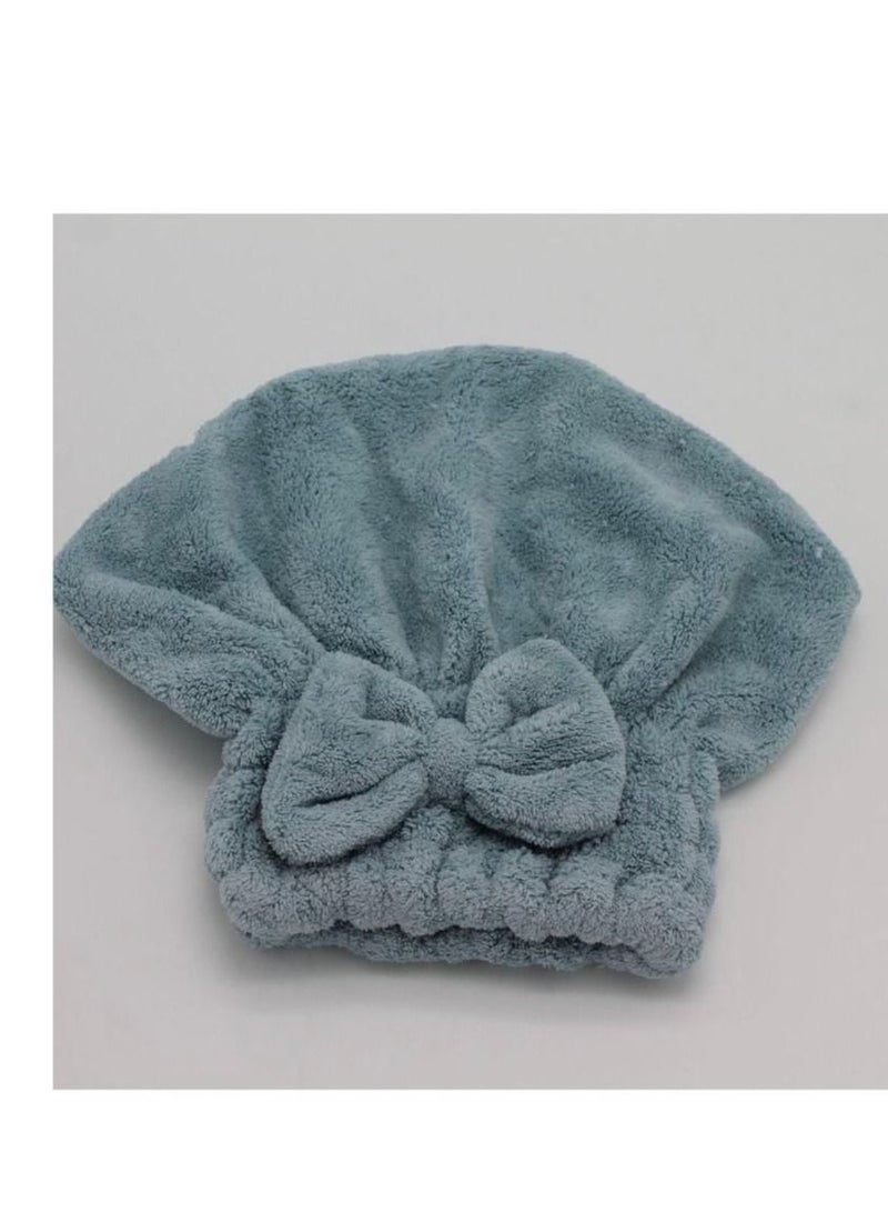 إحساس منشفة استحمام للشعر الجاف بسرعة زرقاء - Image 1