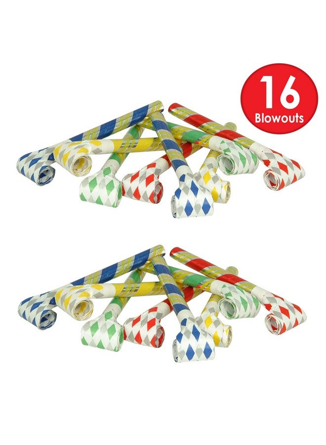 Beistle 16 Piece Supertube Noiseless Blowouts For Birthday Favors New Year'S Eve Party Supplies Multicolor - Image 5