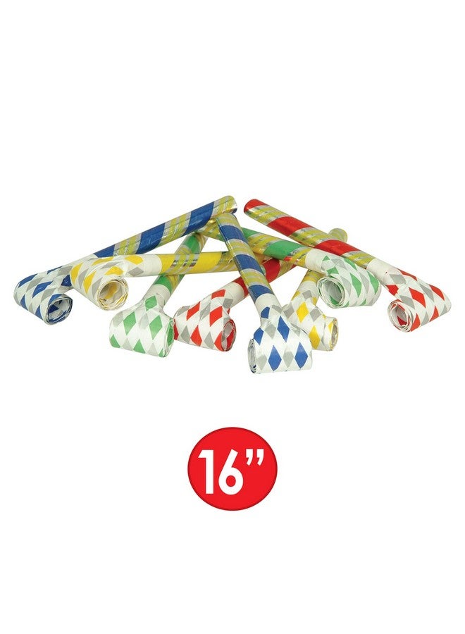 Beistle 16 Piece Supertube Noiseless Blowouts For Birthday Favors New Year'S Eve Party Supplies Multicolor - Image 3