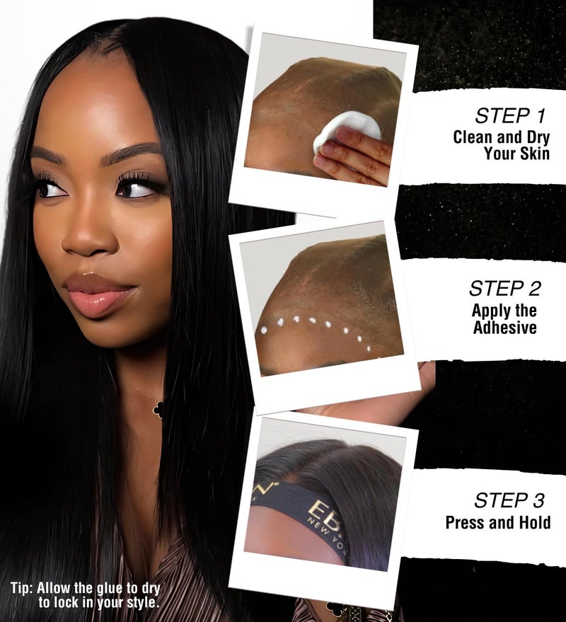 EBIN NEW YORK Wonder Lace Bond Wig Adhesive: Extreme Hold Invisible Bonding Glue for Secure, Natural-Looking Poly and Lace Wigs | 1.18oz Waterproof, Latex-Free - Image 5