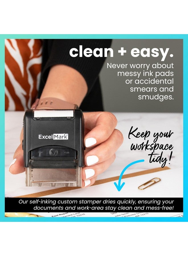 To Wrong Address Self Inking Rubber Stamp - Red Ink (Excelmark A1539)