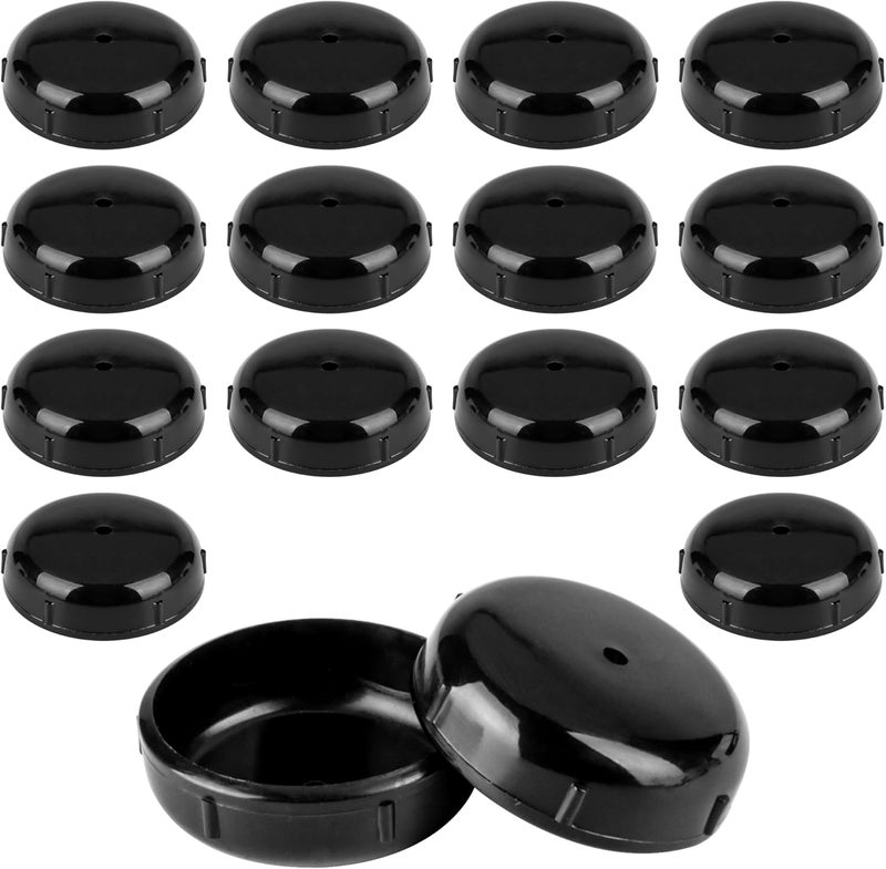 PETOX 16-Pack Wrought Iron Patio Furniture Feet Caps 1-1/2 inch Round Plastic Outdoor Chair Leg Caps, Patio Chair Leg Caps for Metal Chairs, Patio Furniture Replacement Feet for Chairs & Tables, Black - Image 1