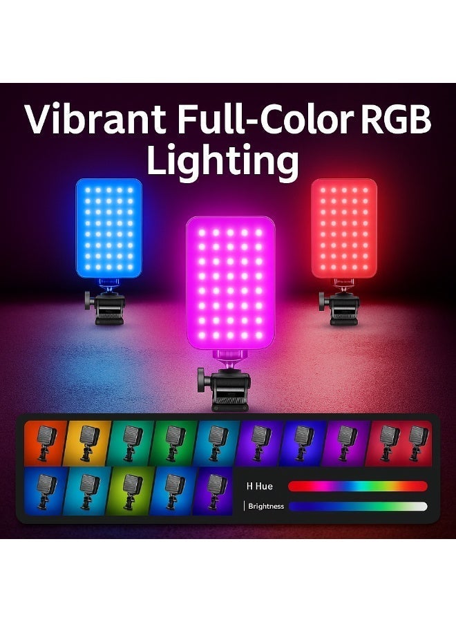 Neyecam Pocket RGB Video Light, 3000mAh Rechargeable LED Light for Vlogging & Live Streaming, CRI 95+, 2500–9000K, USB-C, 180° Tilt for Camera & Phone - Image 3