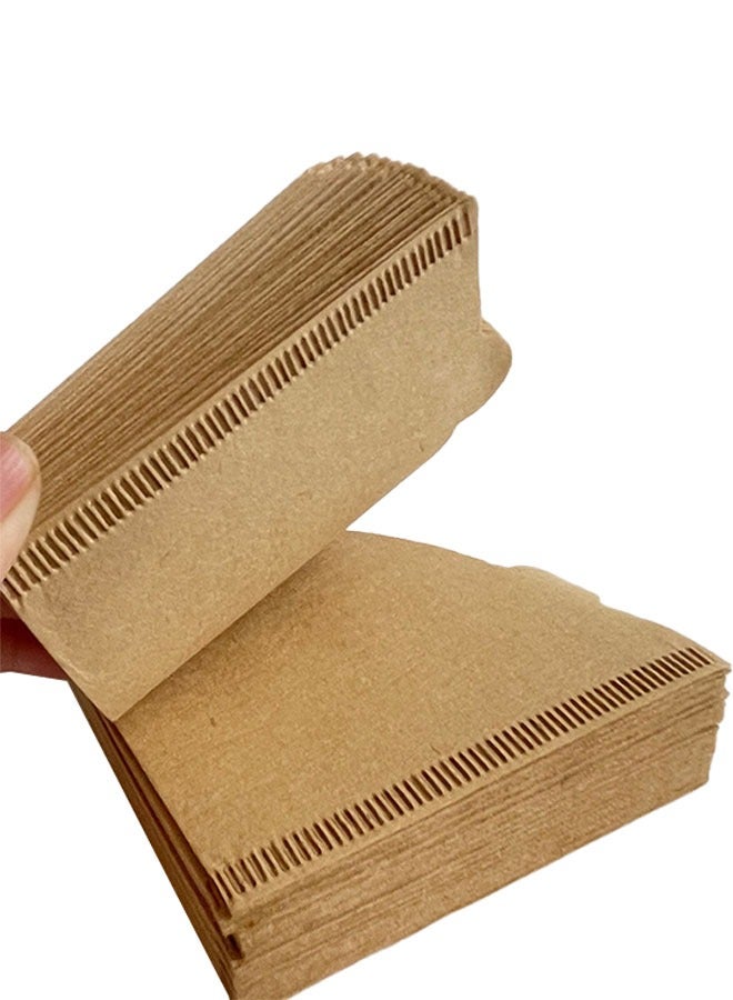 100-Piece Disposable Cone Coffee Filters Paper with Hanging Ear Design, Natural Unbleached Disposable Paper Filters for Pour Over Coffee Dripper and Coffee Maker Brown  - Image 3