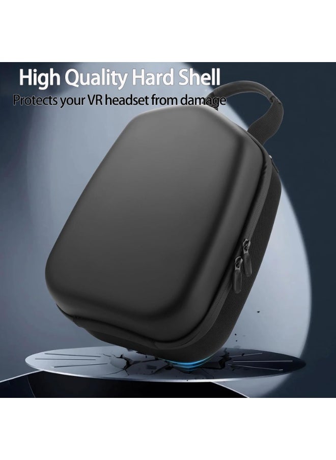Carrying Case for Meta Quest 3S/ Quest 3, Elite Strap VR Gaming Headset Bag, Portable Travel Case for Touch Controllers and Accessories