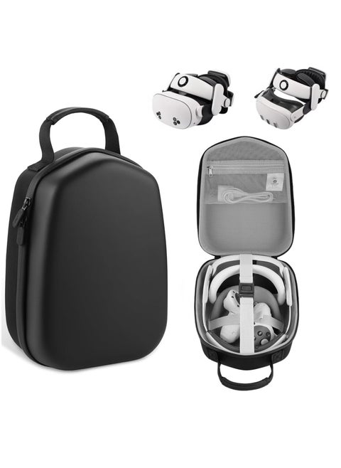 Carrying Case for Meta Quest 3S/ Quest 3, Elite Strap VR Gaming Headset Bag, Portable Travel Case for Touch Controllers and Accessories